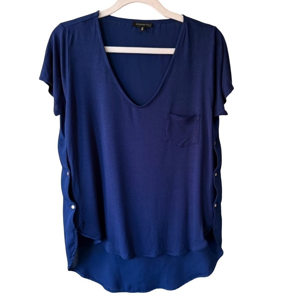 Dynamite Blue High Low Blouse Women’s S